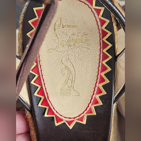 Christian Louboutin Isabelle Wedge Sandals - Picture 5 of 9